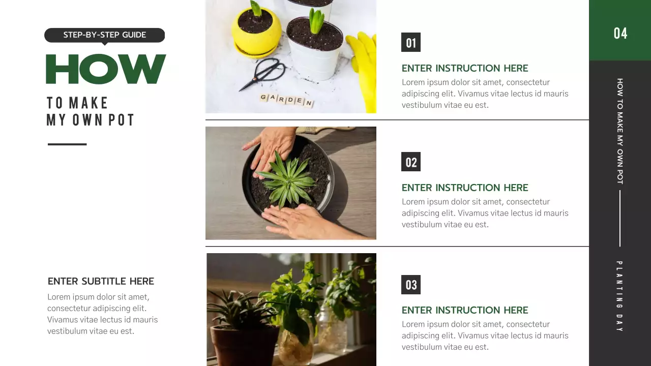 초록색상에 식물을 활용한 깔끔한 식목일 프로그램 안내서