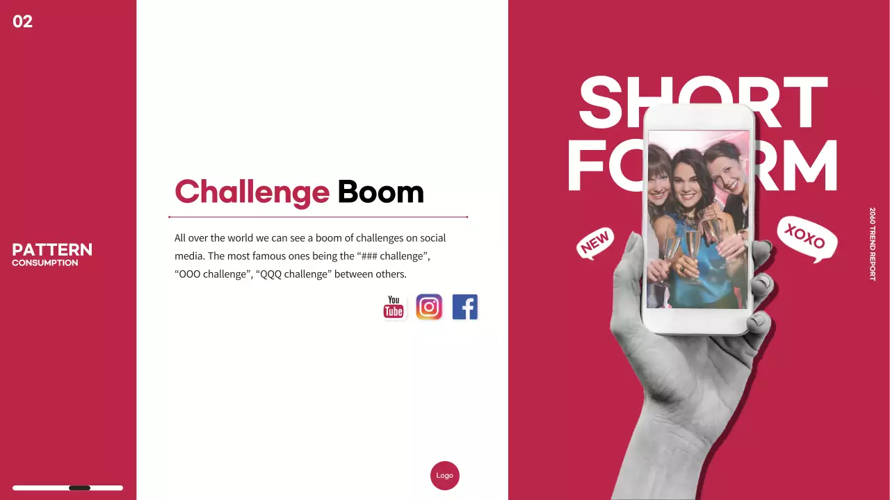 Marketing Trends Report Theme with Pink Color Chip