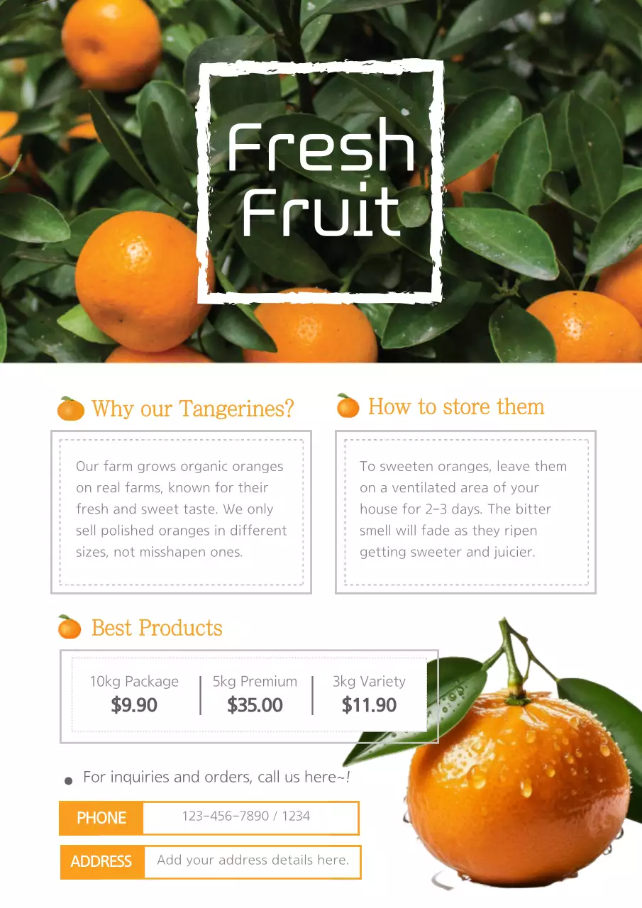 Green Modern Fruit Promotion Poster