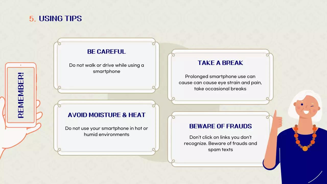 오렌지 심플 스마트폰 가이드 프레젠테이션