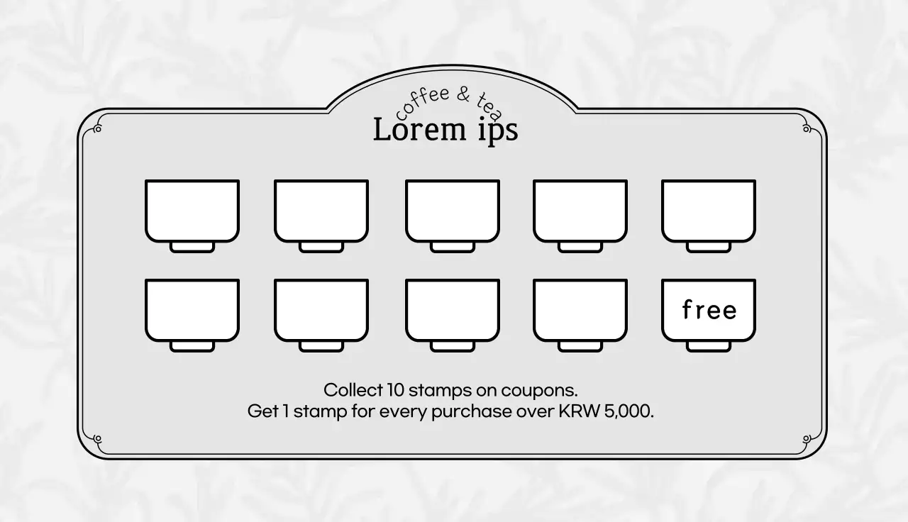 Grey Minimal Coffee Promotion Business Card