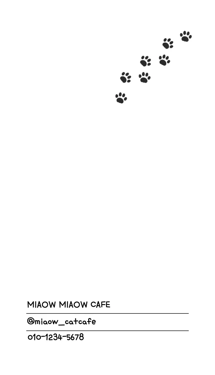 Danh thiếp quán cà phê dễ thương màu nâu và đen