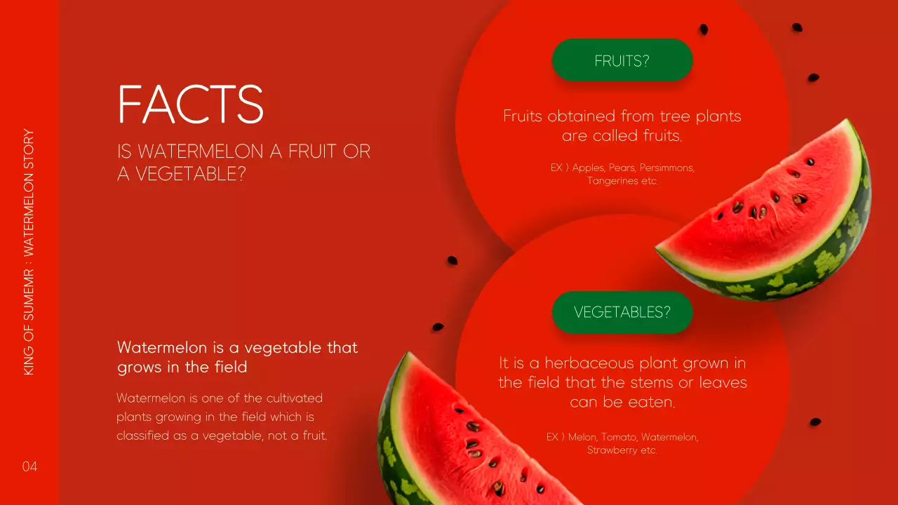 레드 모던 프루트 광고 프리젠테이션