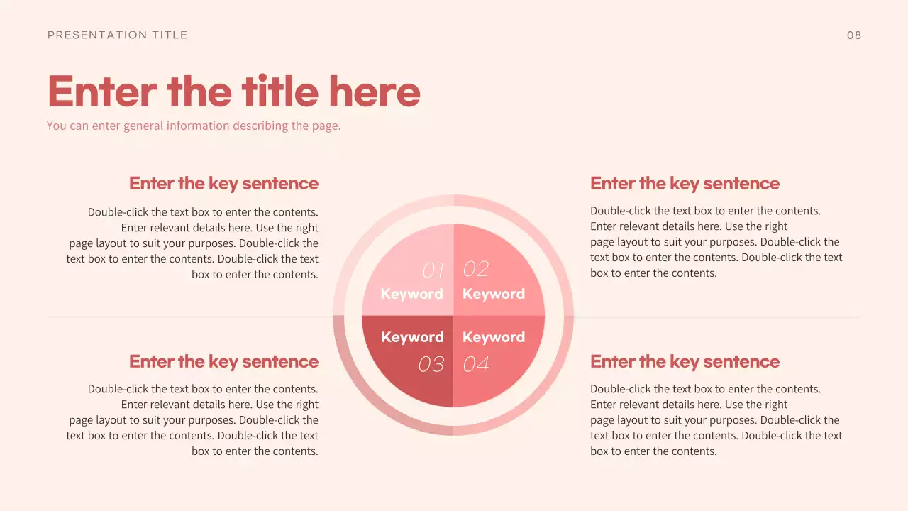 Red Minimal Document Presentation
