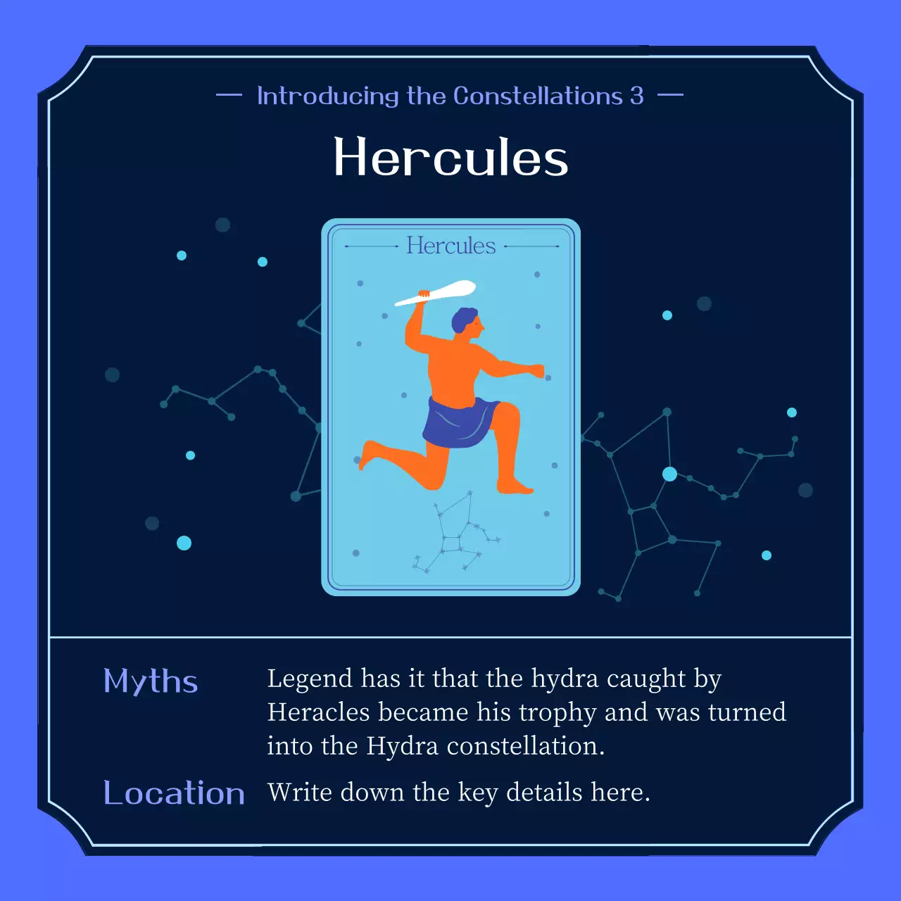 blue cute constellationsillustration summer constellation cardsNews