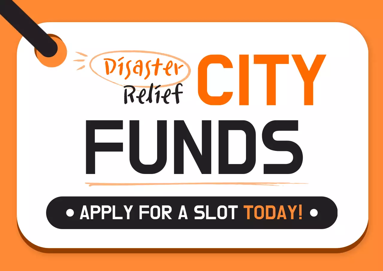 Blue Modern Disaster Announcement Poster