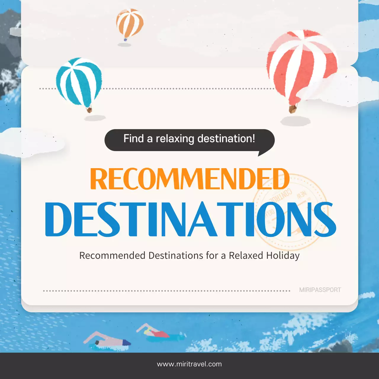 Blue Aesthetic Travel Guide Instagram Carousel