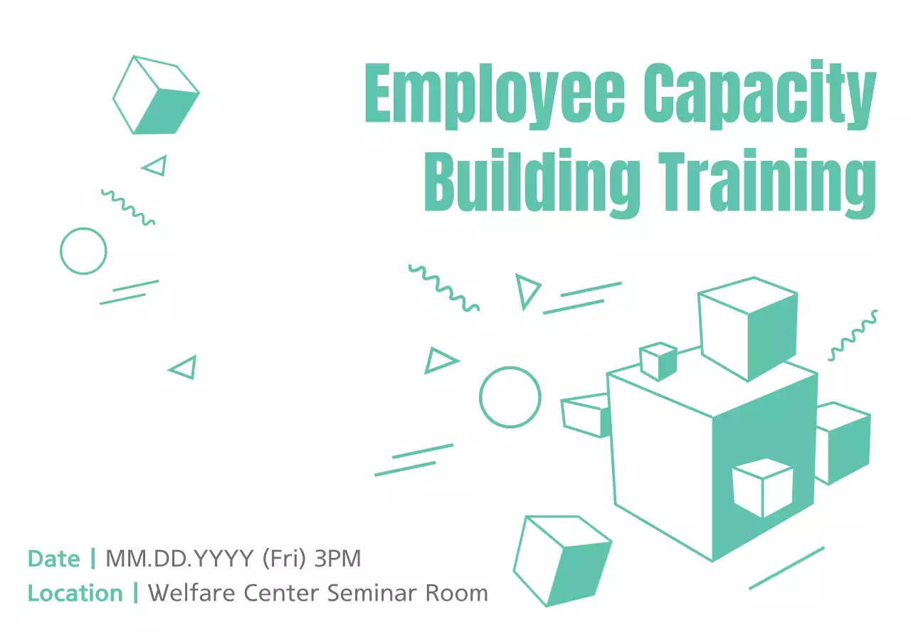 Mint Minimal Training Announcement Poster