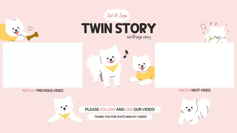 Thumbnail YouTube Vlog Hewan Peliharaan Lucu Berwarna Pink