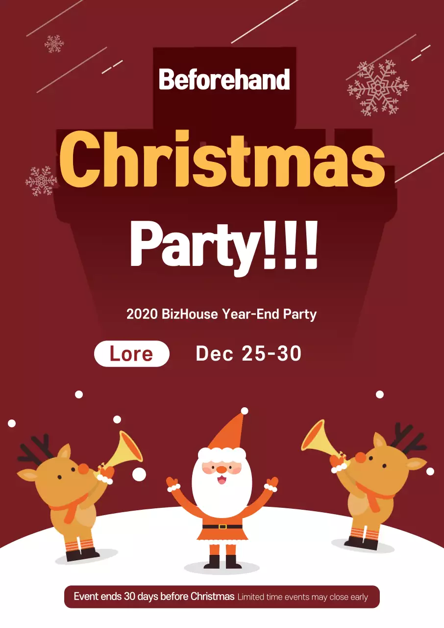 minh họa màu đỏ sự kiện giáng sinh dễ thương 