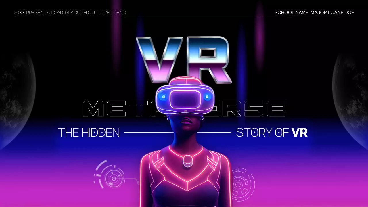 네온 퓨처리스틱 VR 가이드 프레젠테이션