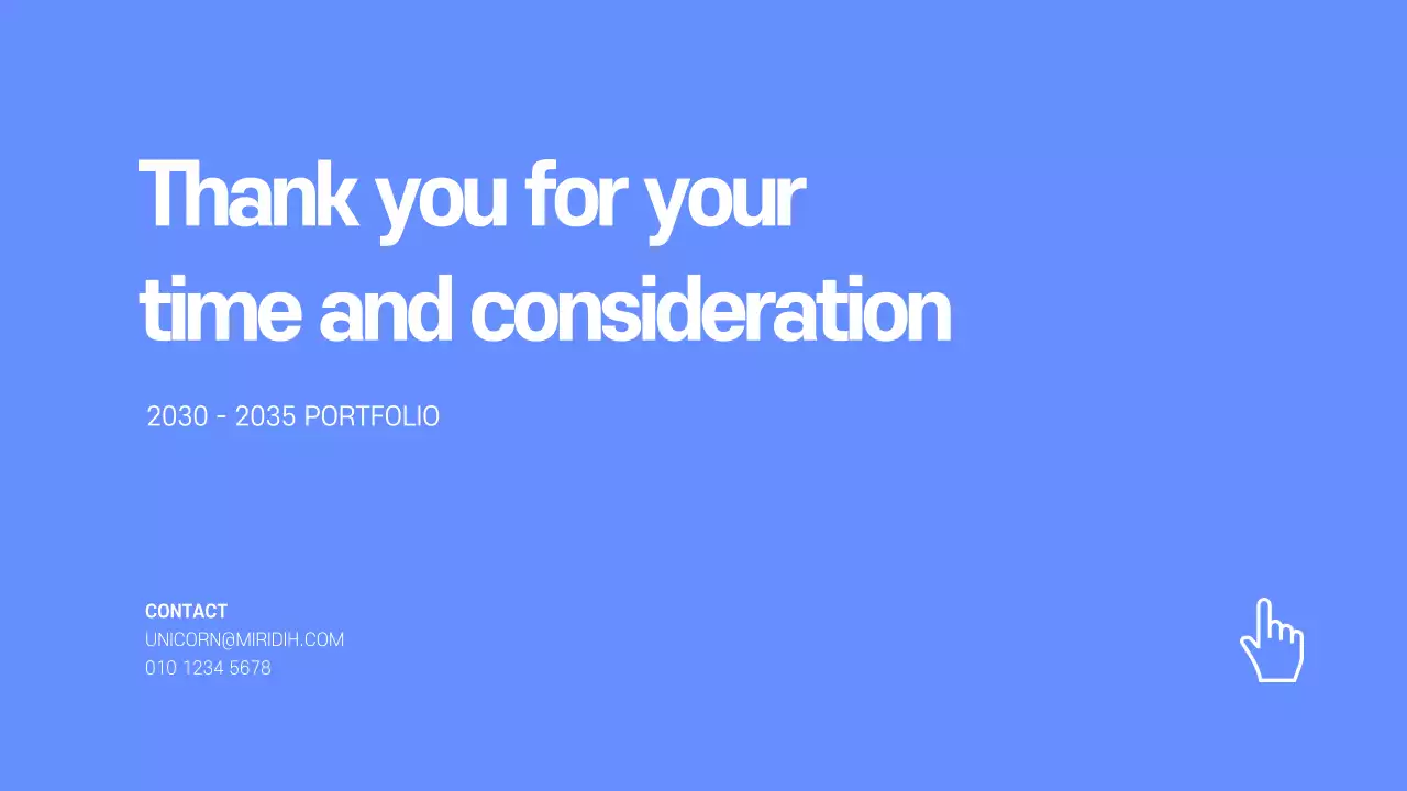 Developer portfolio in blue