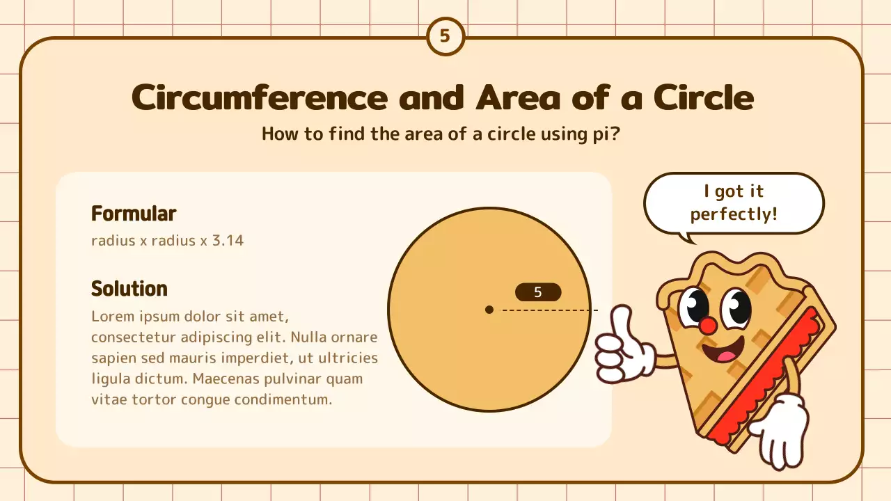 Cute Cartoon Circumference Training in Beige and Brown