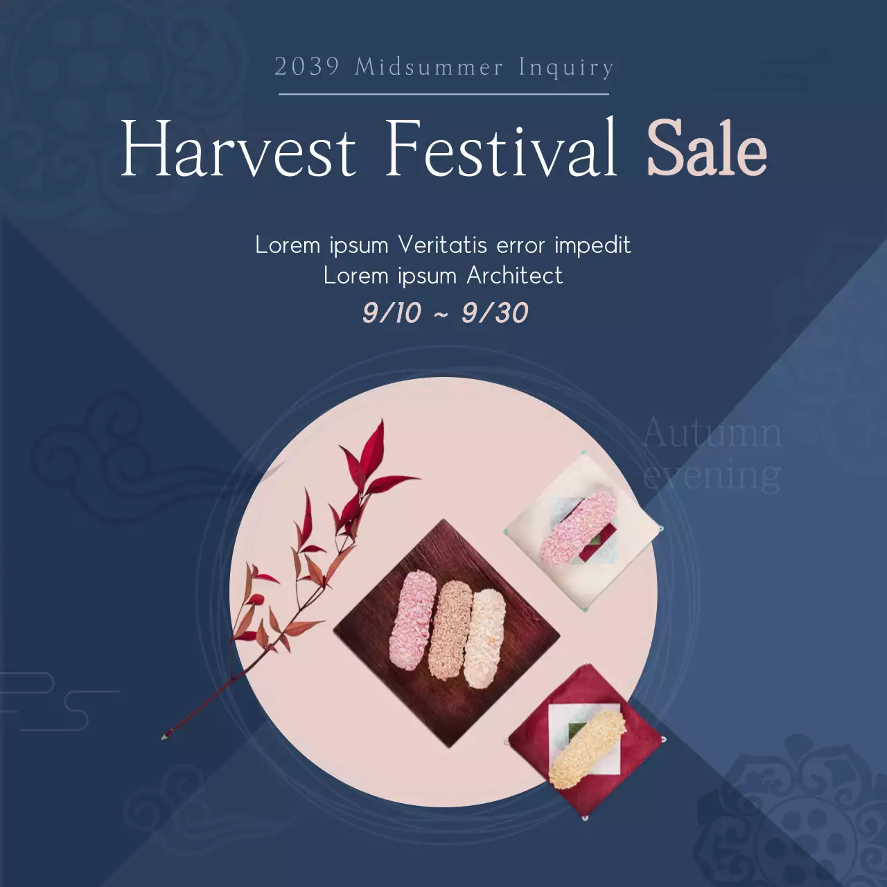 Navy Traditional Festival Promotion Banner