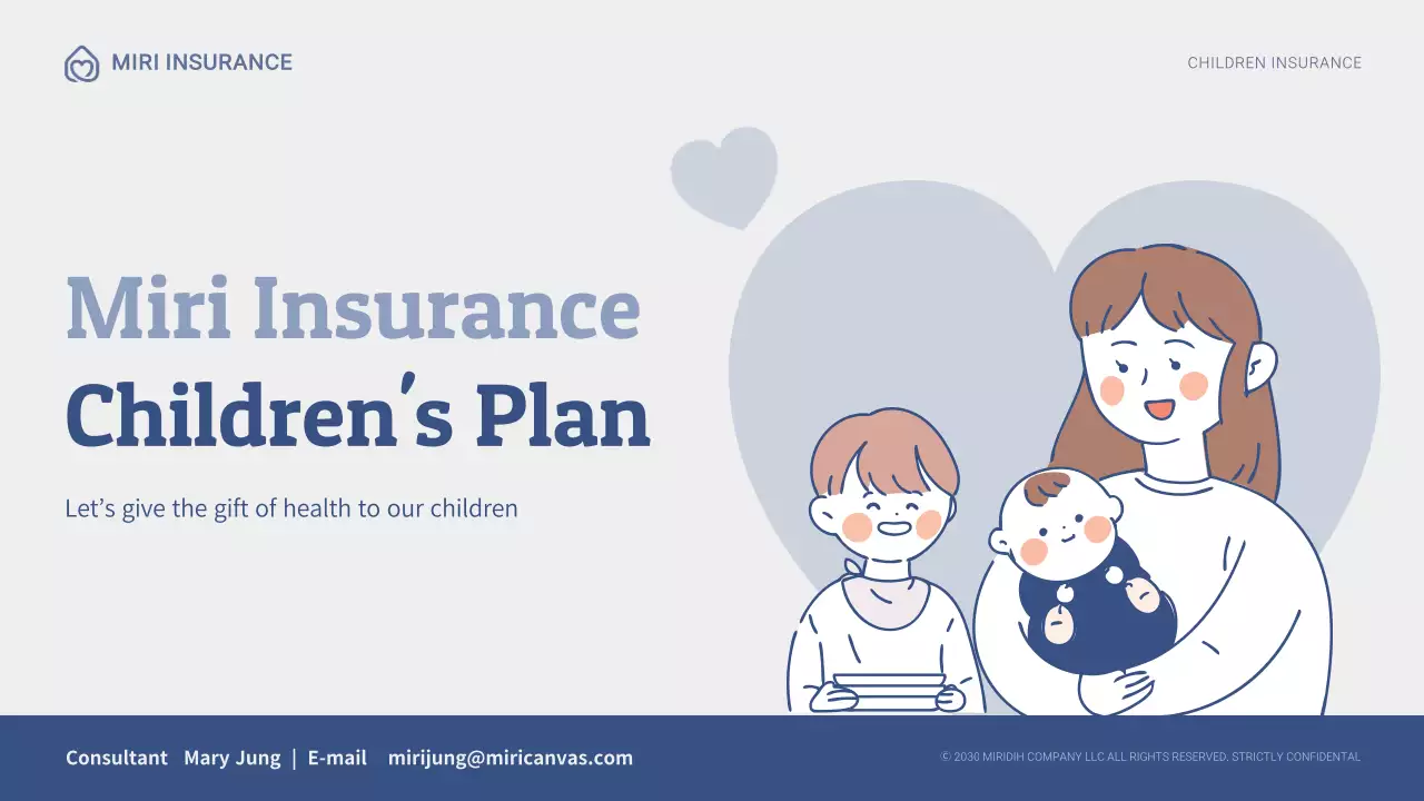 Children's insurance proposal with nude illustrations
