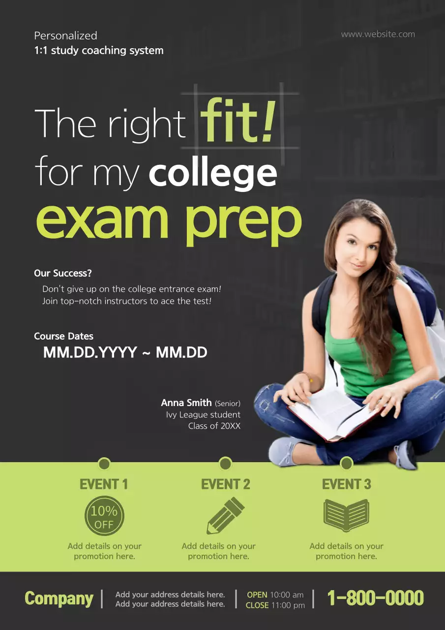 Grey Modern College Promotion Poster