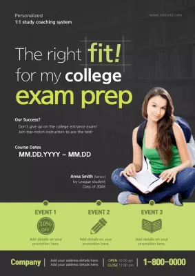 Grey Modern College Promotion Poster