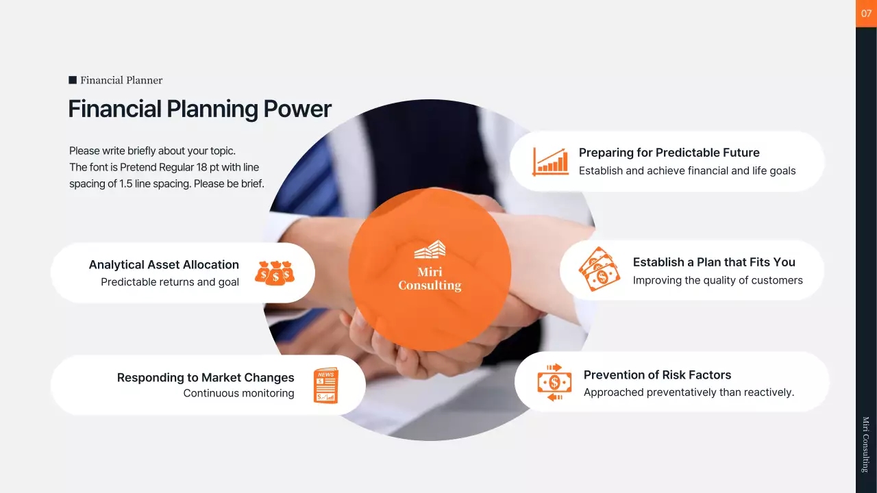 Orange Professional Financial Planner Guide Presentation