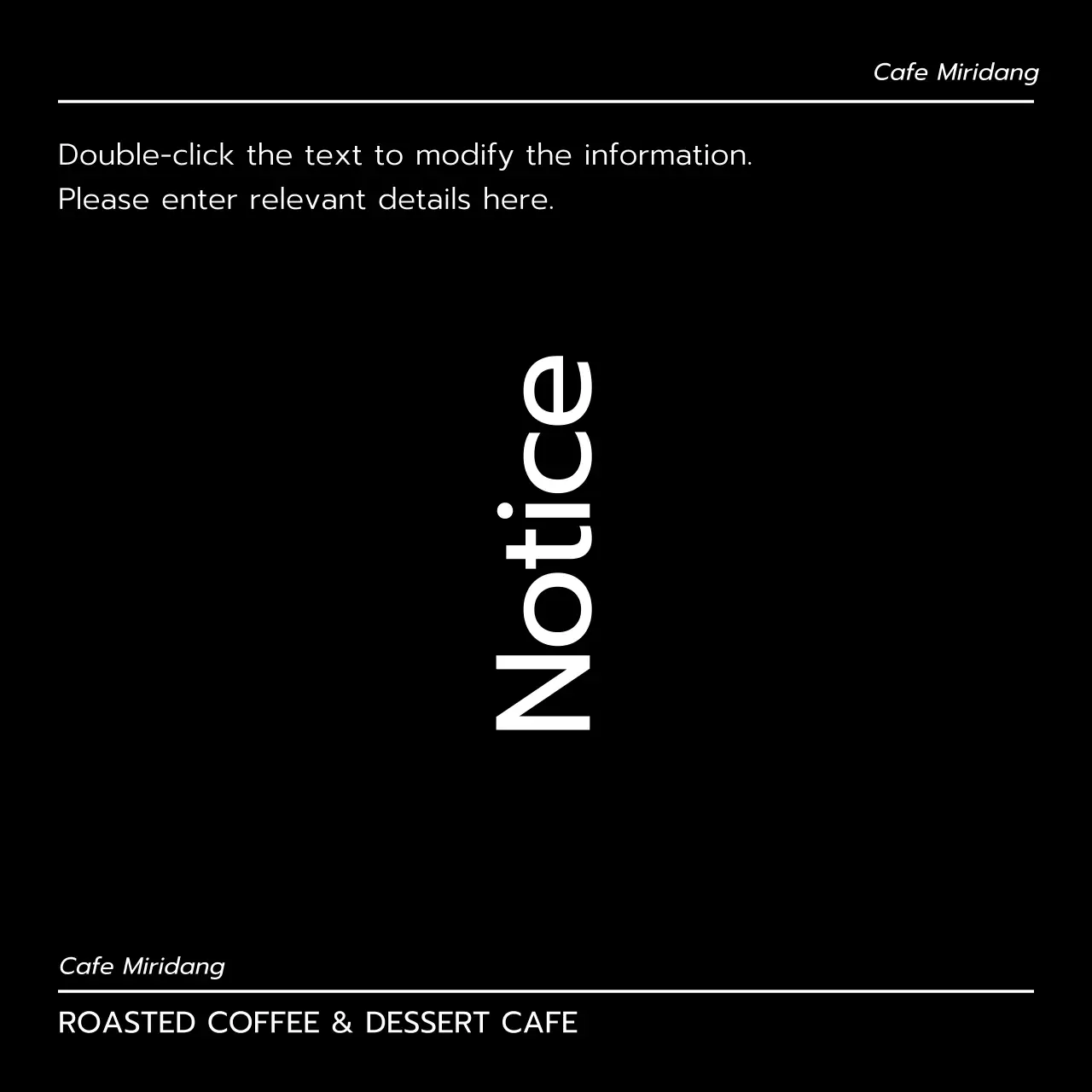 Black and white minimalist cafe bundle pack