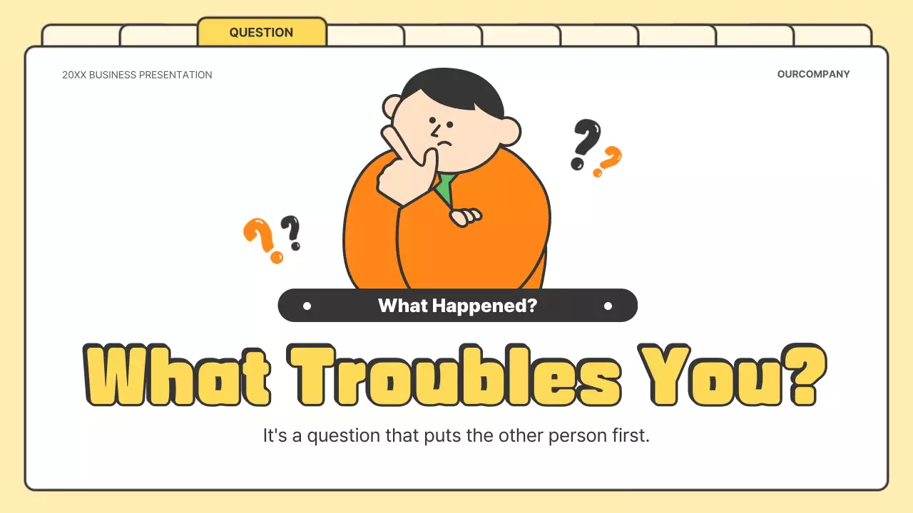 노란색 레트로 비즈니스 프레젠테이션