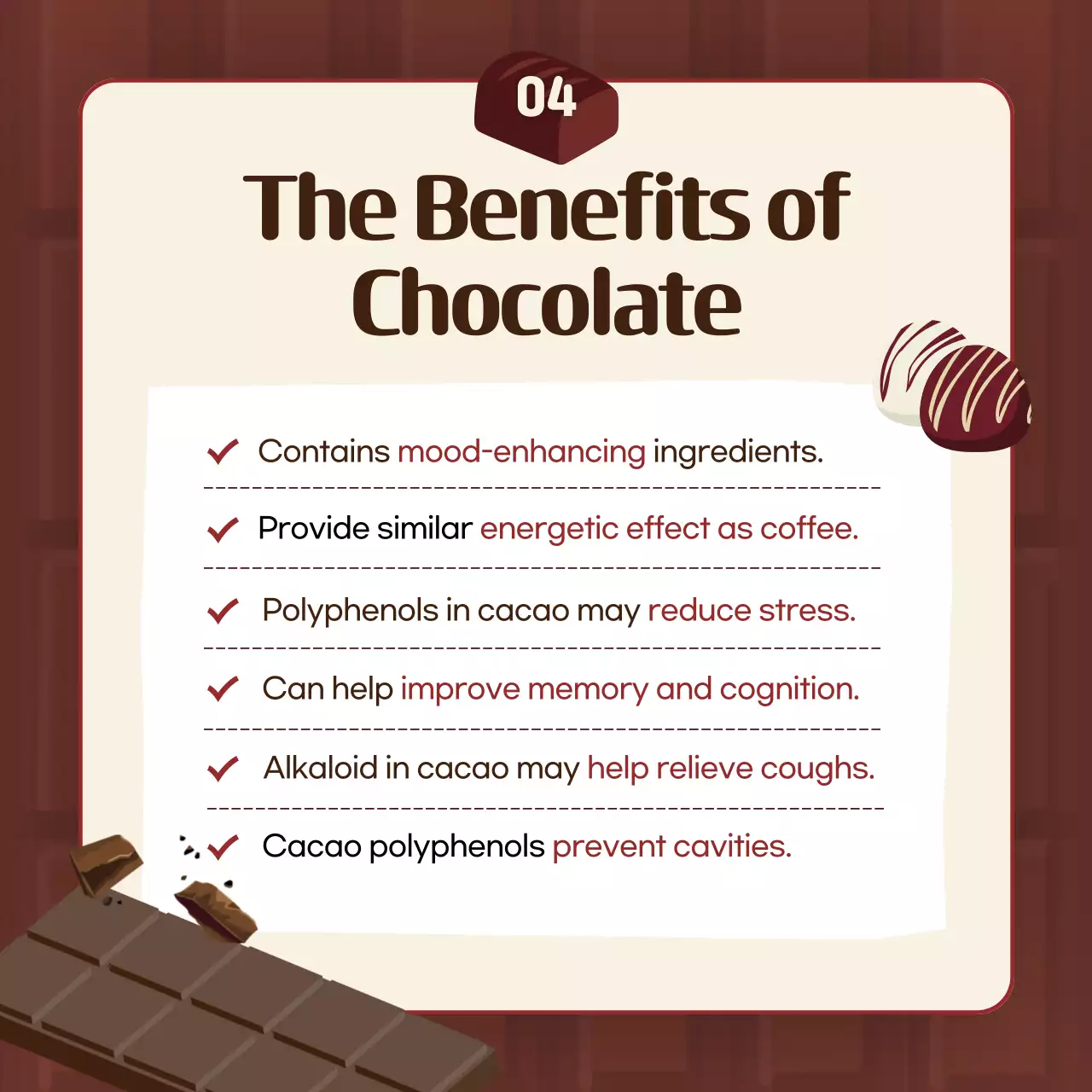 Valentine's Day TMI in burgundy and brown