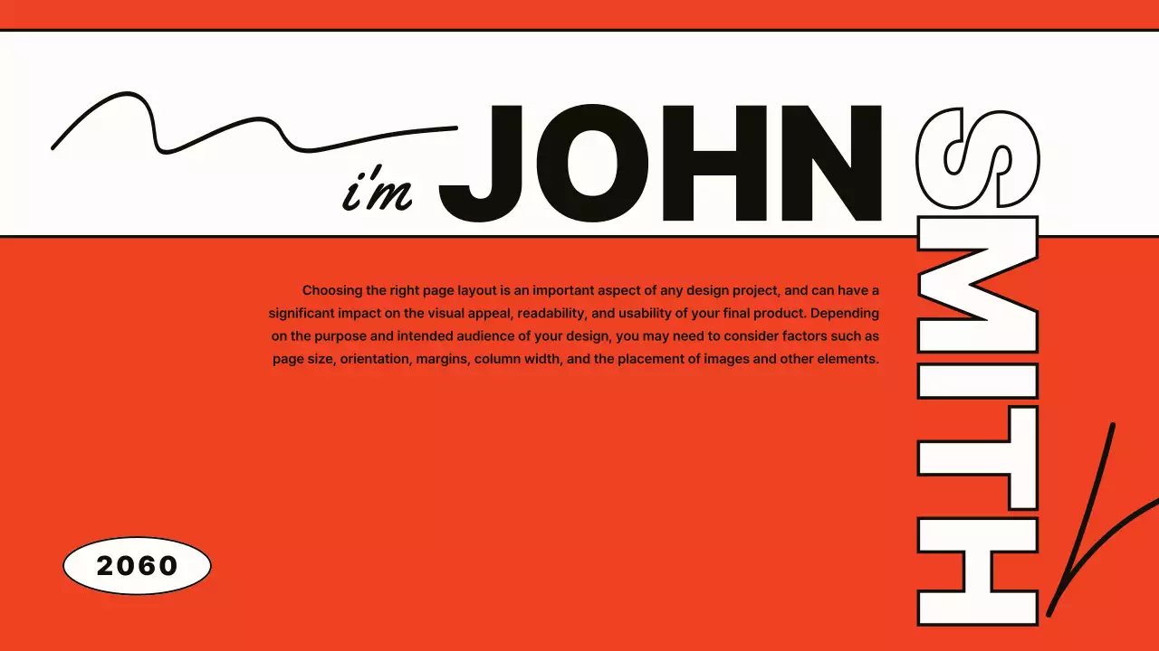 레드 미니멀 개인 프리젠테이션