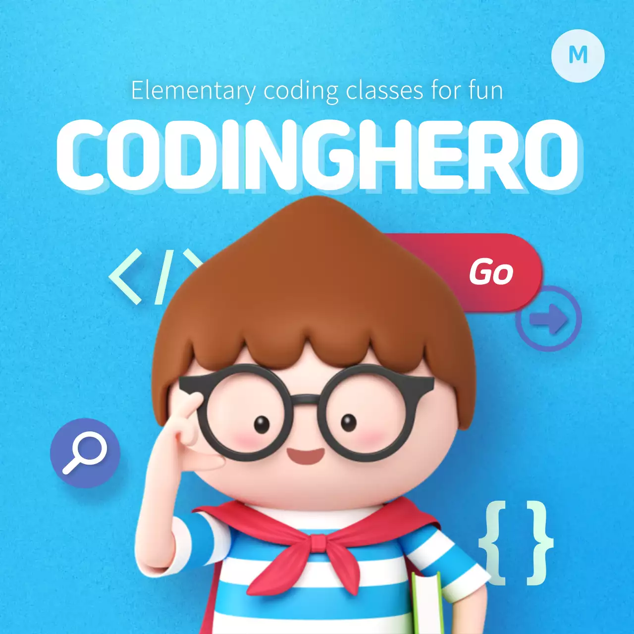 Blue Animation Coding Class Invitation Instagram Post