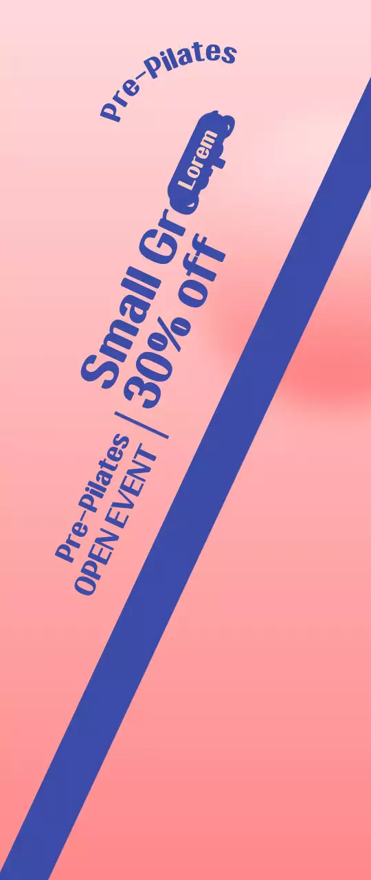 Promote a Pilates Open event with a pink background