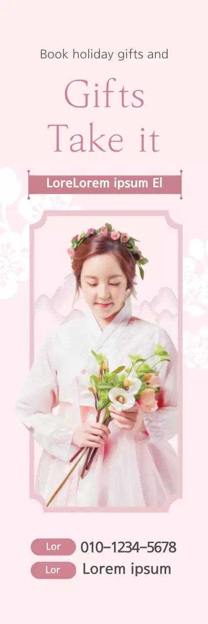 Banner de promoção de feriado tradicional rosa