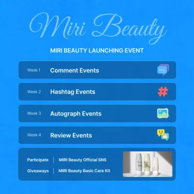 Blue Modern Beauty Promotion Social Media Post