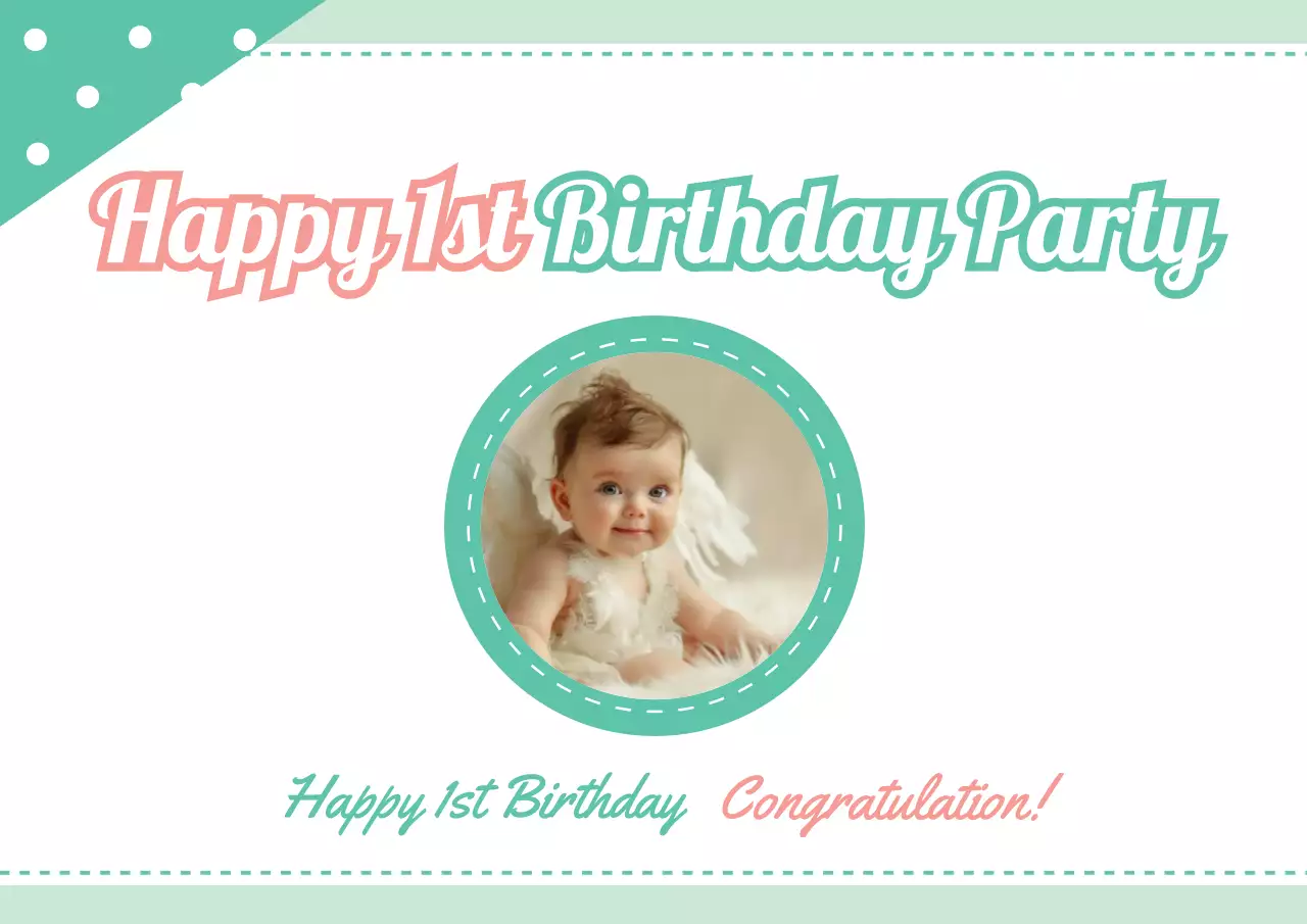 Mint Simple Birthday Invitation Poster
