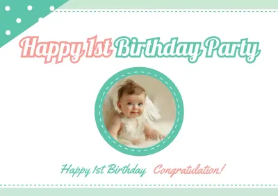 Mint Simple Birthday Invitation Poster