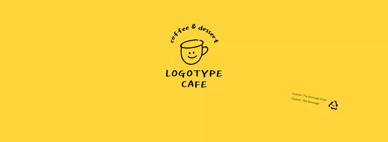 White yellow hand-drawn illustration