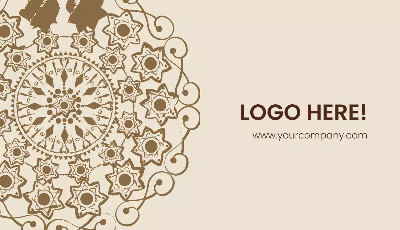 Beige Traditional Business Card