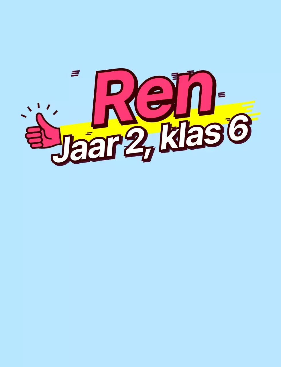 Roze met gele schuine tekst schoolgroep t-shirt