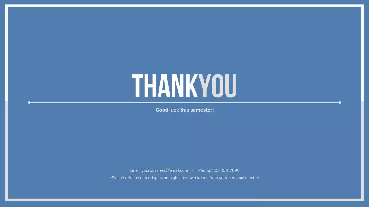 Blue Professional Course Syllabus Presentation