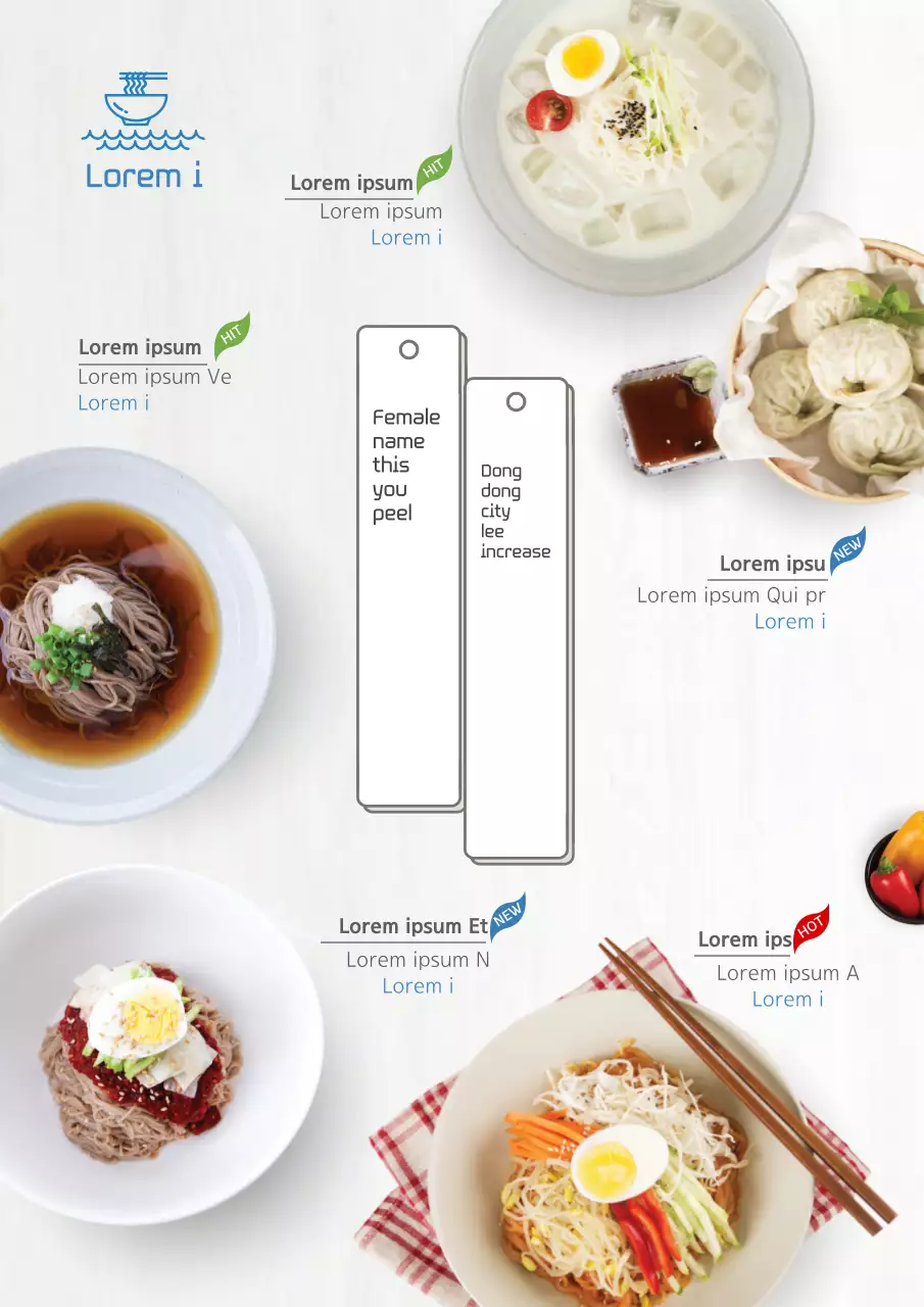 Poster Menu Mie Minimalis Putih