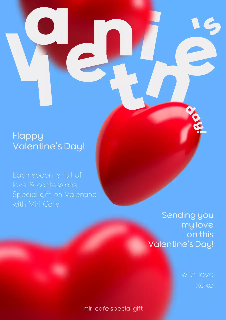 Valentine's Day special gift with 3d heart concept