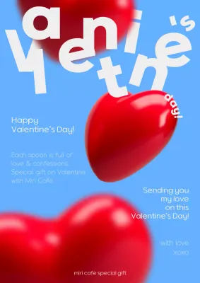 Valentine's Day special gift with 3d heart concept