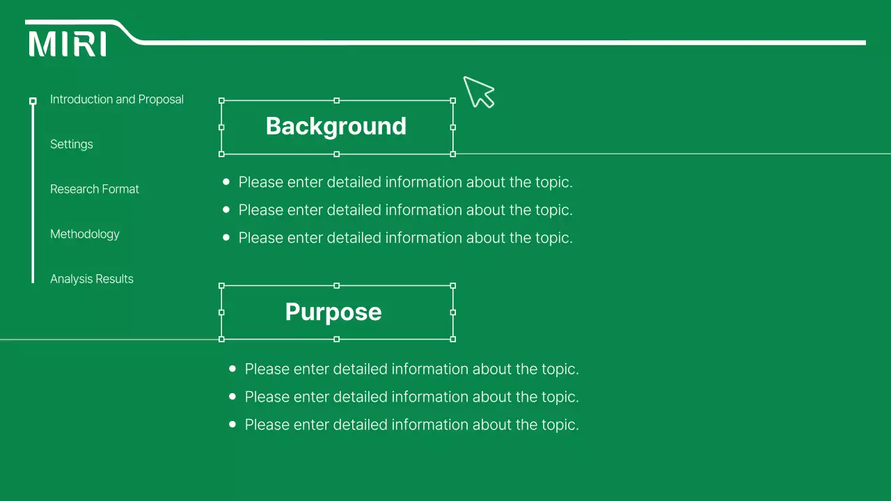 초록색 깔끔한 선 강조의 논문 발표