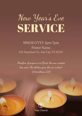 Brown Elegant Service Announcement Poster