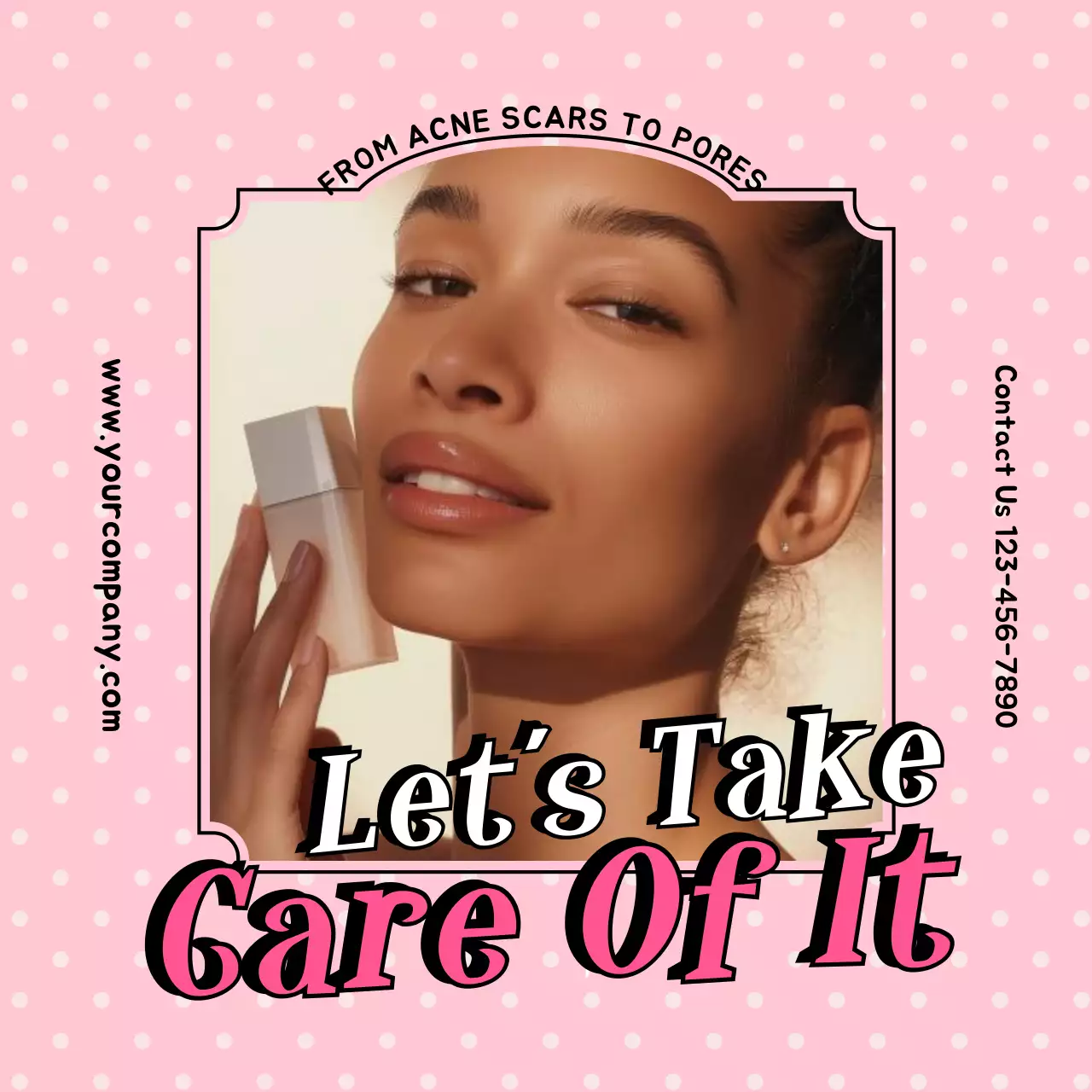 Pink Trendy Skincare Promotion Instagram Post