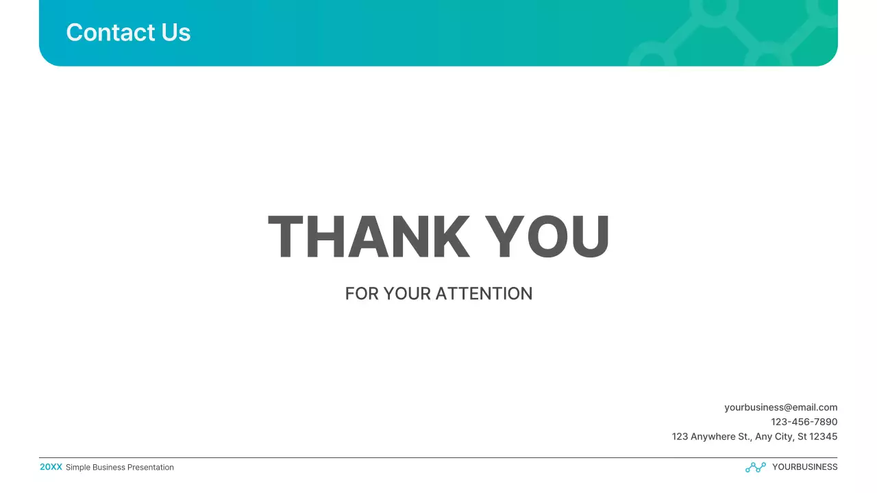 Teal Modern Business Presentation