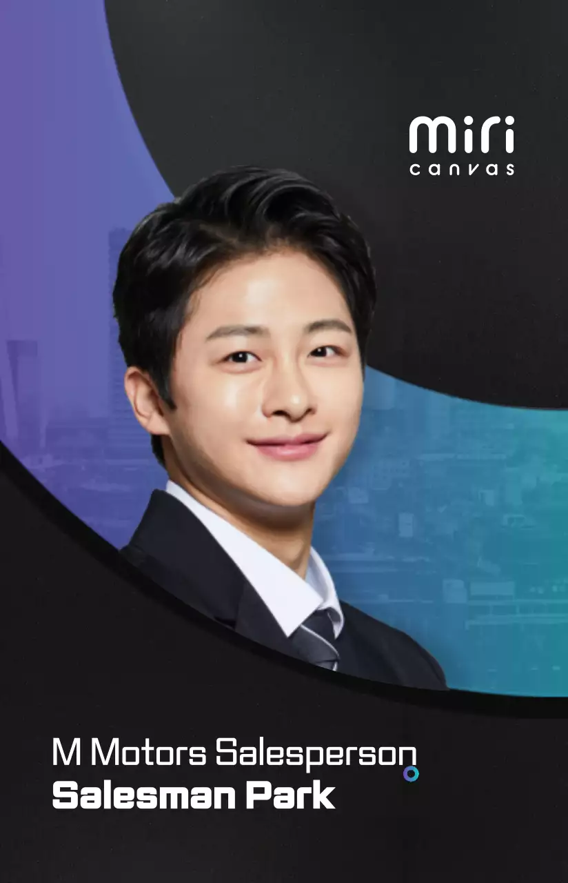 Clean layout style with black and gradients Salesperson profile