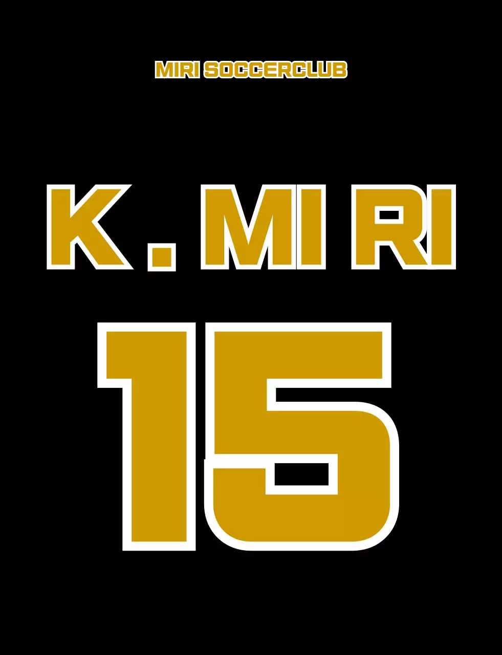 Membership soccer vest with black and gold bear illustration soccer club logo