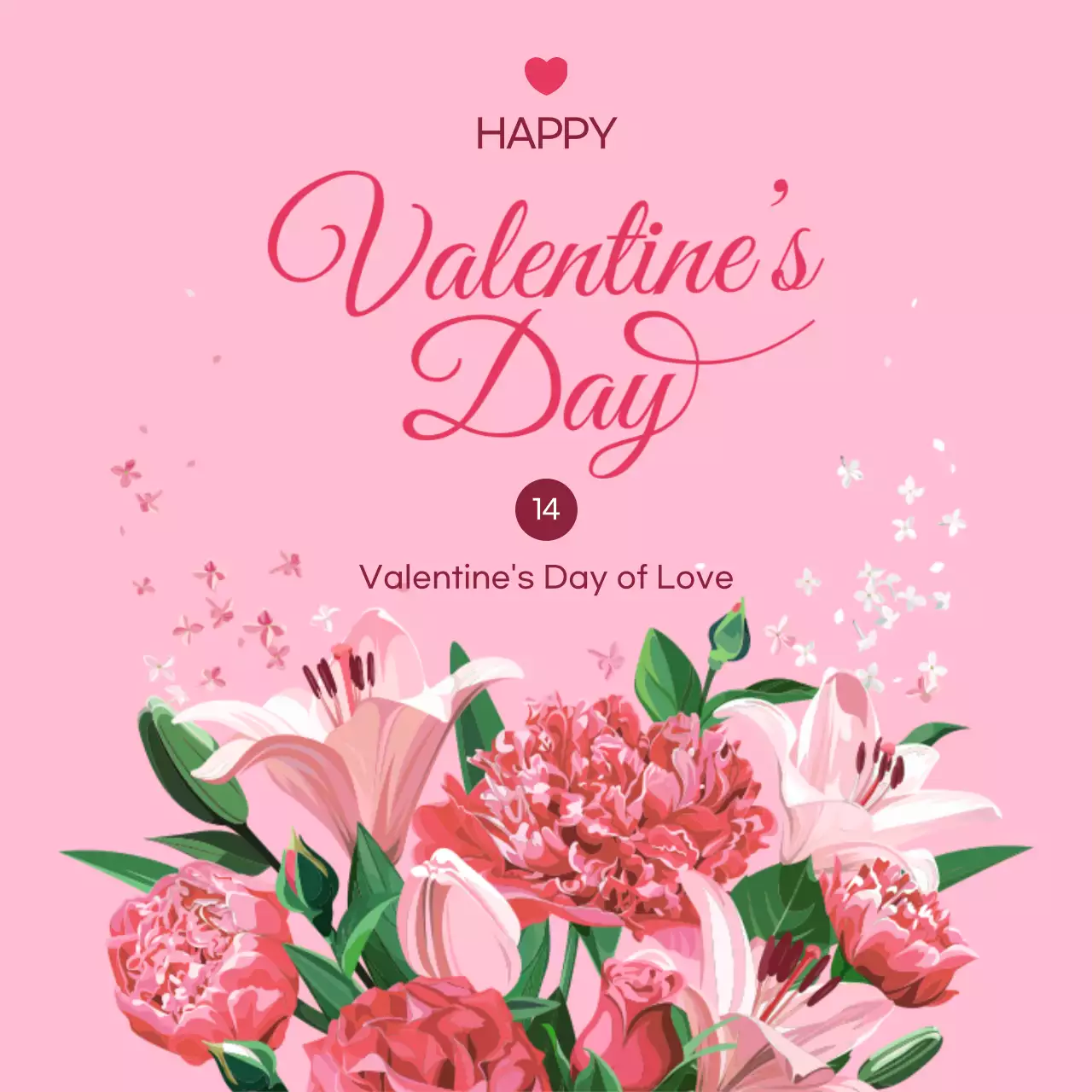Pink Elegant Valentine's Invitation Social Media Post
