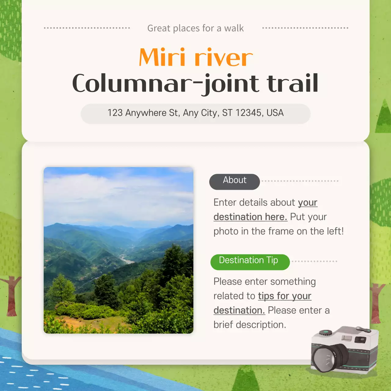 Blue Aesthetic Travel Guide Instagram Carousel