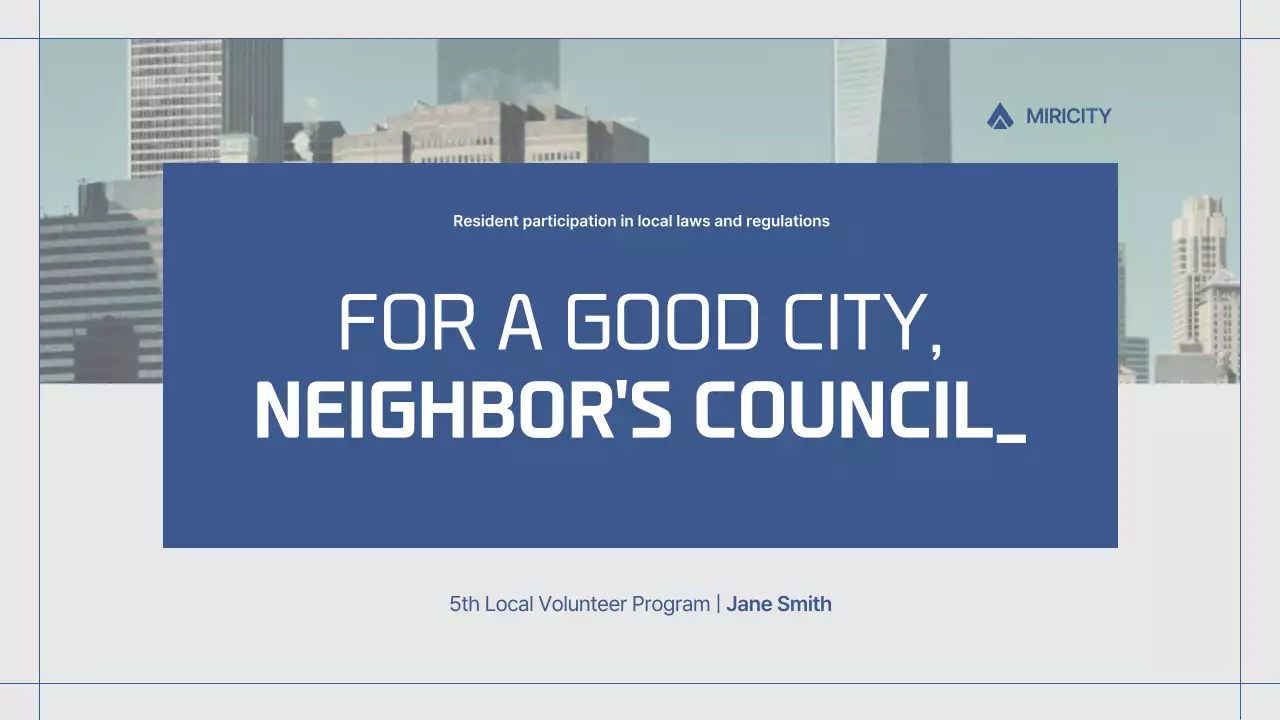 Blue Modern City Conference Promotion Presentation