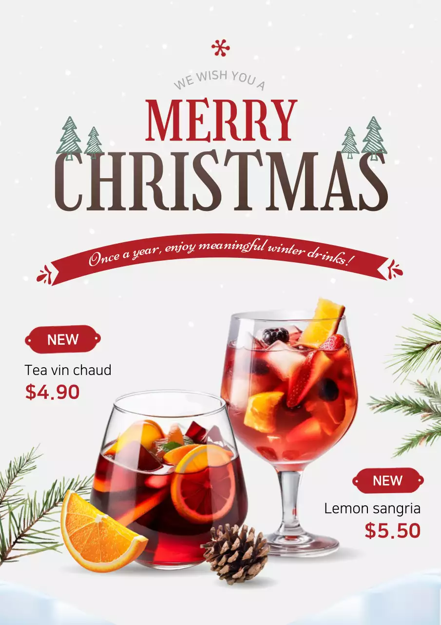 Red Traditional Holiday Promotion Poster