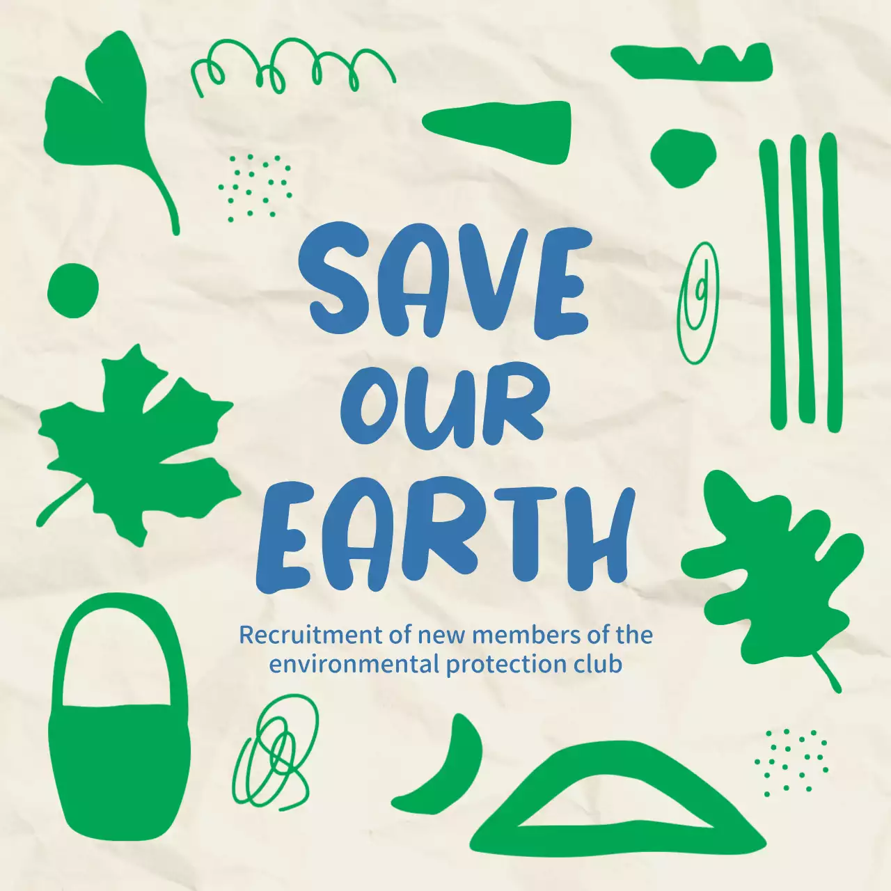 Green Minimal Earth Recruitment Social Media Post